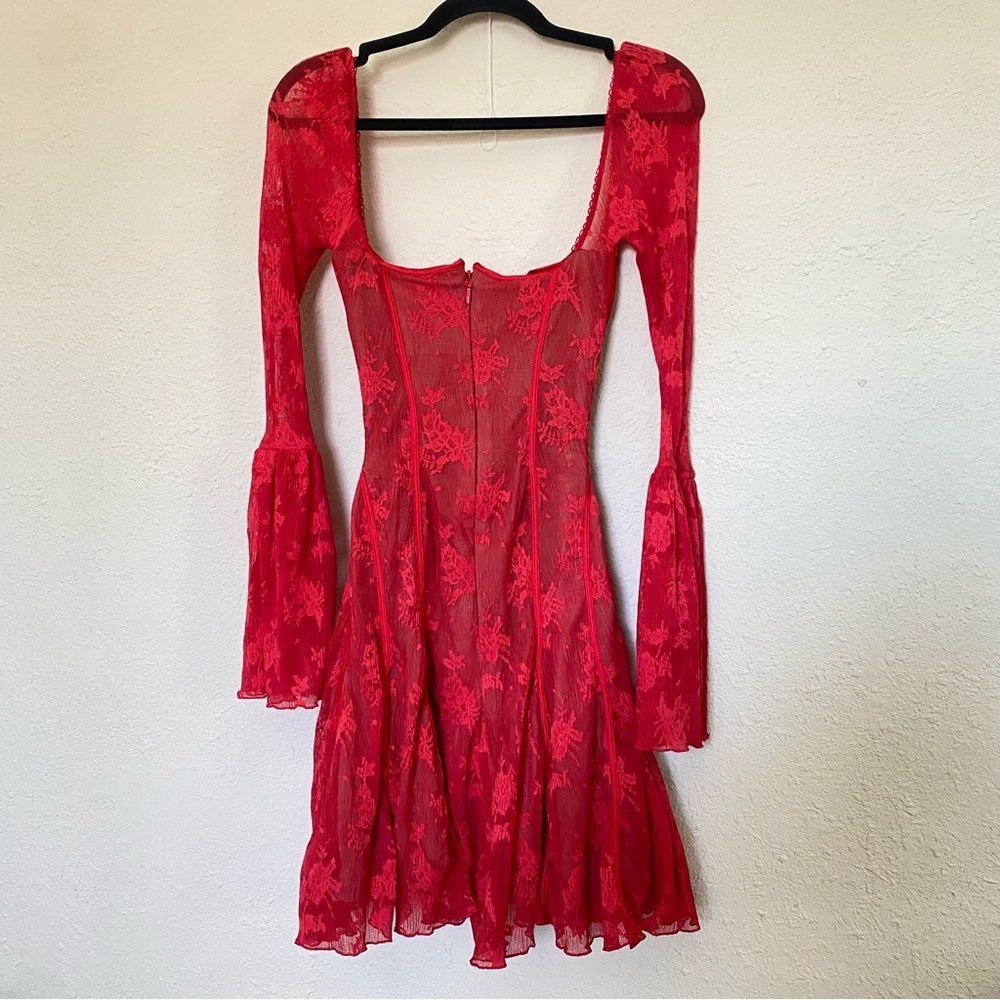 House of CB ‘Analissa’ Scarlett Lace Corset Mini Dress NWOT size XS Taller‎ - Picture 7 of 14